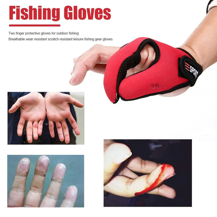 Fishing Gear Finger Protector 2-Finger Gloves