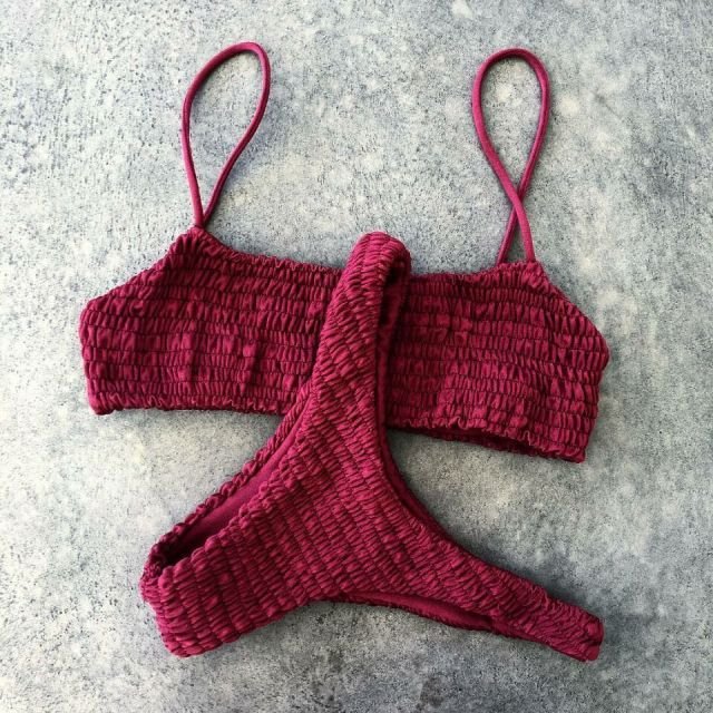 Crochet Style Two-Piece Swimsuit - Flamin' Fitness