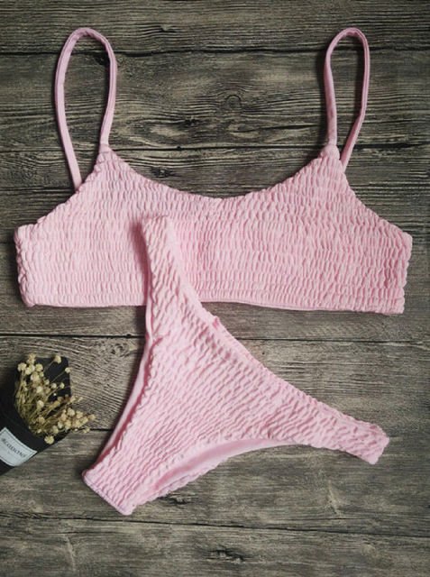 Crochet Style Two-Piece Swimsuit - Flamin' Fitness