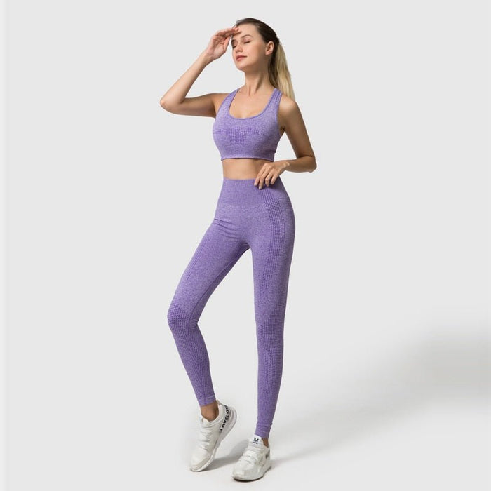 Long-Sleeve Top & Leggings Gym Set - Flamin' Fitness